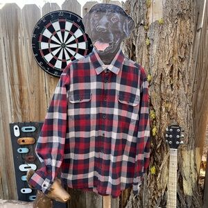 Jachs Red and Black Plaid Casual Shirt